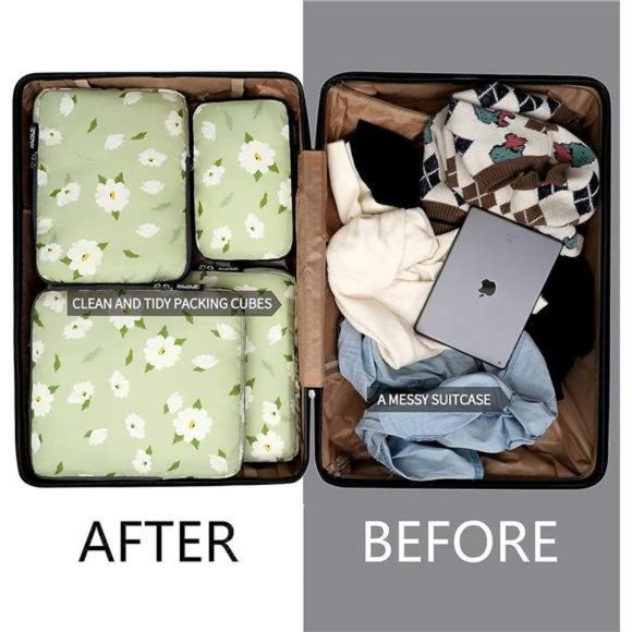 4Pack Compression Packing Cubes Travel Accessories Expandable Packing Organizers - Picture 3 of 6